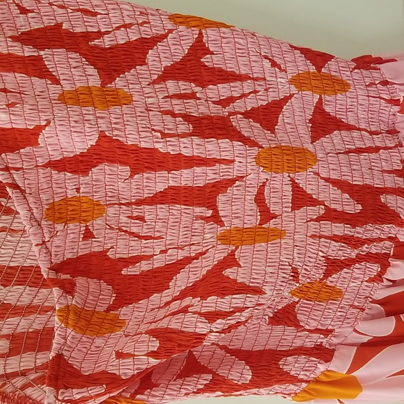 BTFBM Bright & Vibrant Medium Floral One Shoulder Flowy Summer Maxi Dress - Picture 4 of 12